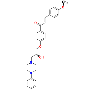 36271-64-4  (2E)-1-{4-[2-hydroxy-3-(4-phenylpiperazin-1-yl)propoxy]phenyl}-3-(4-methoxyphenyl)prop-2-en-1-one