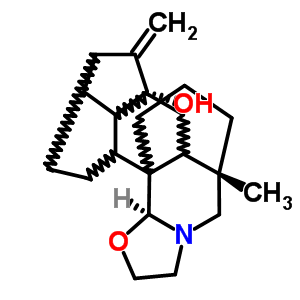 509-30-8  (6S,9S,13cS)-6-methyl-10-methylidenedodecahydro-5H-8a,11-methano-6,13b-propanocyclohepta[h][1,3]oxazolo[2,3-a]isoquinolin-9(13cH)-ol