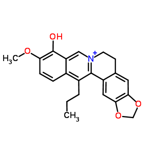 53912-47-3  9-hydroxy-10-methoxy-13-propyl-5,6-dihydro[1,3]dioxolo[4,5-g]isoquino[3,2-a]isoquinolin-7-ium