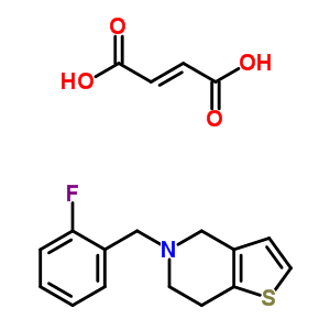 54943-15-6  5-(2-fluorobenzyl)-4,5,6,7-tetrahydrothieno[3,2-c]pyridine (2E)-but-2-enedioate