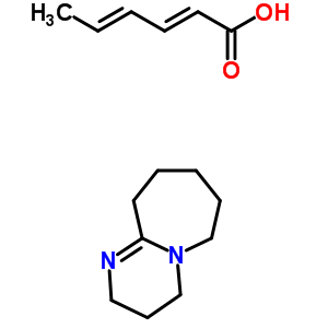 60021-23-0;63817-78-7;71673-11-5;73502-69-9  (2E,4E)-hexa-2,4-dienoic acid - 2,3,4,6,7,8,9,10-octahydropyrimido[1,2-a]azepine (1:1)