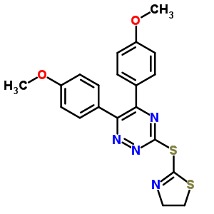102429-92-5  3-(4,5-dihydro-1,3-thiazol-2-ylsulfanyl)-5,6-bis(4-methoxyphenyl)-1,2,4-triazine