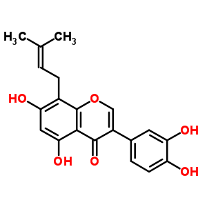 129145-50-2  3-(3,4-dihydroxyphenyl)-5,7-dihydroxy-8-(3-methylbut-2-en-1-yl)-4H-chromen-4-one