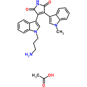 138516-31-1  3-[1-(3-aminopropyl)-1H-indol-3-yl]-4-(1-methyl-1H-indol-3-yl)-1H-pyrrole-2,5-dione acetate