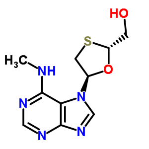 145913-76-4  {(2R,5R)-5-[6-(methylamino)-7H-purin-7-yl]-1,3-oxathiolan-2-yl}methanol
