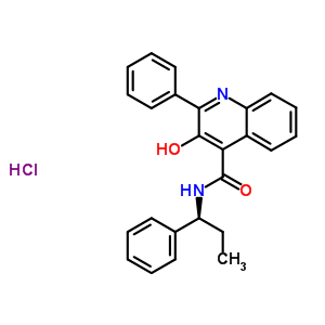 204519-66-4  3-hydroxy-2-phenyl-N-[(1S)-1-phenylpropyl]quinoline-4-carboxamide hydrochloride