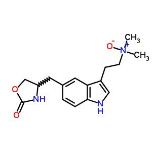 251451-30-6  4-({3-[2-(dimethylnitroryl)ethyl]-1H-indol-5-yl}methyl)-1,3-oxazolidin-2-one