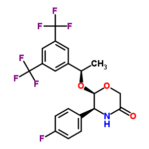 419574-04-2  (5S,6R)-6-{(1R)-1-[3,5-bis(trifluoromethyl)phenyl]ethoxy}-5-(4-fluorophenyl)morpholin-3-one