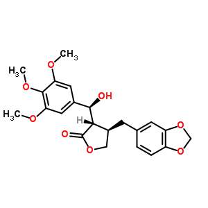 59366-91-5  (3S,4R)-4-(1,3-benzodioxol-5-ylmethyl)-3-[(R)-hydroxy(3,4,5-trimethoxyphenyl)methyl]dihydrofuran-2(3H)-one