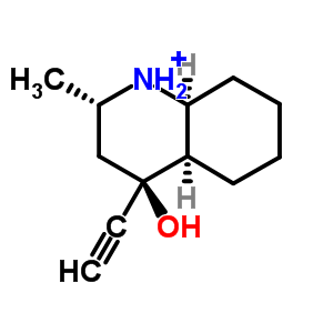 59693-01-5  (2R,4R,4aR,8aS)-4-ethynyl-4-hydroxy-2-methyldecahydroquinolinium