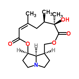 62018-77-3  (3E,6R,7R,10aS,15aR,15bR)-7-hydroxy-4,6,7-trimethyl-6,7,10,10a,11,12,14,15,15a,15b-decahydro-2H-[1,6]dioxacyclotridecino[2,3,4-gh]pyrrolizine-2,8(5H)-dione