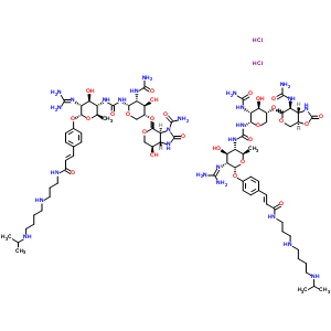 68782-59-2  (3aS,7R,7aS)-4-[(3R,4R,5R,6S)-6-[[(2R,3S,4S,5R,6R)-5-guanidino-4-hydroxy-6-[4-[(E)-3-[3-[4-(isopropylamino)butylamino]propylamino]-3-oxo-prop-1-enyl]phenoxy]-2-methyl-tetrahydropyran-3-yl]carbamoylamino]-4-hydroxy-5-ureido-tetrahydropyran-3-yl]oxy-7-hydro