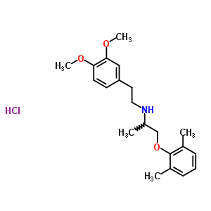 93933-71-2  N-[2-(3,4-dimethoxyphenyl)ethyl]-1-(2,6-dimethylphenoxy)propan-2-amine hydrochloride (1:1)