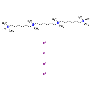 107717-05-5  N~1~,N~1~'-hexane-1,6-diylbis(N~1~,N~1~,N~6~,N~6~,N~6~-pentamethylhexane-1,6-diaminium) tetrabromide