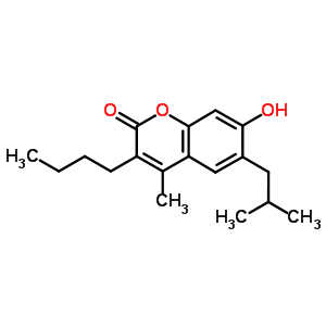 111052-70-1  3-butyl-7-hydroxy-4-methyl-6-(2-methylpropyl)-2H-chromen-2-one