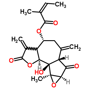 21893-31-2  (4R,6aS,7aS,8aR,8bR,8cS)-8b-hydroxy-8a-methyl-3,6-dimethylidene-2,7-dioxododecahydrooxireno[2,3]azuleno[4,5-b]furan-4-yl (2Z)-2-methylbut-2-enoate