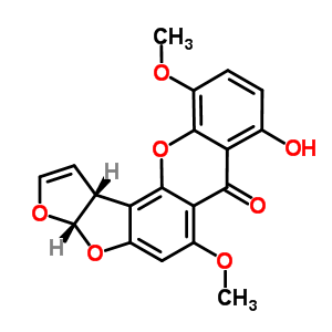 22897-08-1  (3aR,12cS)-8-hydroxy-6,11-dimethoxy-3a,12c-dihydro-7H-furo[3',2':4,5]furo[2,3-c]xanthen-7-on