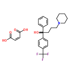 2417-27-8  1-phenyl-4-piperidin-1-yl-1-[4-(trifluoromethyl)phenyl]butan-1-ol (2Z)-but-2-enedioate (salt)