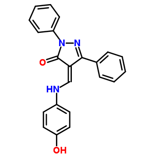 24664-61-7  (4Z)-4-{[(4-hydroxyphenyl)amino]methylidene}-2,5-diphenyl-2,4-dihydro-3H-pyrazol-3-one