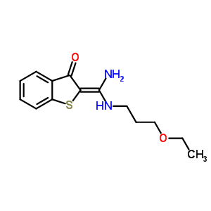 52947-86-1  (2Z)-2-{amino[(3-ethoxypropyl)amino]methylidene}-1-benzothiophen-3(2H)-one