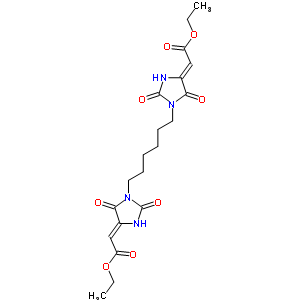 56875-74-2  diethyl (2Z,2'Z)-2,2'-[hexane-1,6-diylbis(2,5-dioxoimidazolidin-1-yl-4-ylidene)]diethanoate