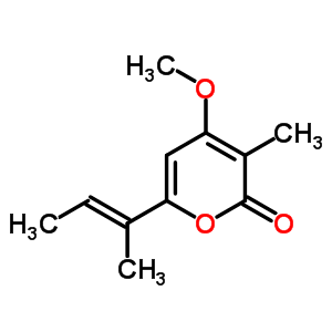 57685-79-7  4-methoxy-3-methyl-6-[(1E)-1-methylprop-1-en-1-yl]-2H-pyran-2-one