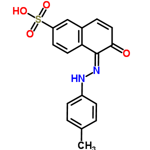 5859-07-4  (5E)-5-[(4-methylphenyl)hydrazono]-6-oxo-5,6-dihydronaphthalene-2-sulfonic acid
