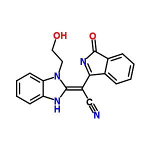 63245-08-9  (2E)-[1-(2-hydroxyethyl)-1,3-dihydro-2H-benzimidazol-2-ylidene](1-oxo-1H-isoindol-3-yl)ethanenitrile