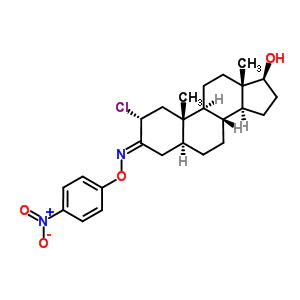 64584-59-4  (2alpha,3E,5alpha,17beta)-2-chloro-17-hydroxyandrostan-3-one O-(4-nitrophenyl)oxime