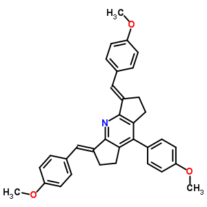 65729-48-8  (3E,5E)-8-(4-methoxyphenyl)-3,5-bis[(4-methoxyphenyl)methylidene]-1,2,3,5,6,7-hexahydrodicyclopenta[b,e]pyridine