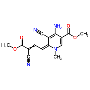 68350-77-6  methyl (6E)-4-amino-5-cyano-6-(3-cyano-4-methoxy-4-oxobut-2-en-1-ylidene)-1-methyl-1,6-dihydropyridine-3-carboxylate