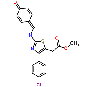 71013-51-9  methyl [4-(4-chlorophenyl)-2-{[(4-oxocyclohexa-2,5-dien-1-ylidene)methyl]amino}-1,3-thiazol-5-yl]acetate