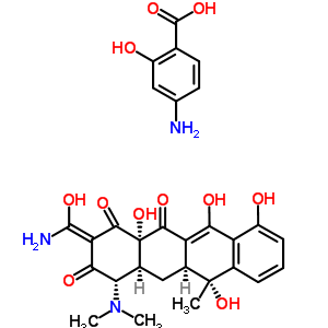 72283-97-7  4-amino-2-hydroxybenzoic acid - (2Z,4S,4aS,5aS,6R,12aS)-2-[amino(hydroxy)methylidene]-4-(dimethylamino)-6,10,11,12a-tetrahydroxy-6-methyl-4a,5a,6,12a-tetrahydrotetracene-1,3,12(2H,4H,5H)-trione (1:1)