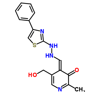78886-44-9  (4E)-5-(hydroxymethyl)-2-methyl-4-{[2-(4-phenyl-1,3-thiazol-2-yl)hydrazino]methylidene}pyridin-3(4H)-one