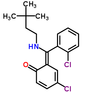 80018-30-0  (6Z)-4-chloro-6-{(2-chlorophenyl)[(3,3-dimethylbutyl)amino]methylidene}cyclohexa-2,4-dien-1-one