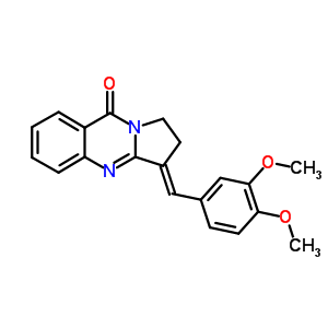 82083-69-0  (3E)-3-[(3,4-dimethoxyphenyl)methylidene]-2,3-dihydropyrrolo[2,1-b]quinazolin-9(1H)-one