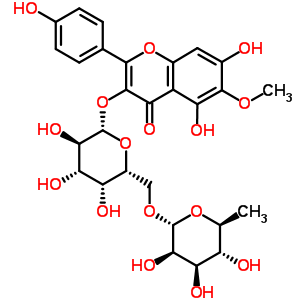 90706-64-2  5,7-dihydroxy-2-(4-hydroxyphenyl)-6-methoxy-4-oxo-4H-chromen-3-yl 6-O-(6-deoxy-alpha-L-mannopyranosyl)-beta-D-galactopyranoside