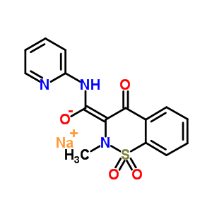 94122-97-1  sodium (Z)-(2-methyl-1,1-dioxido-4-oxo-2H-1,2-benzothiazin-3(4H)-ylidene)(pyridin-2-ylamino)methanolate