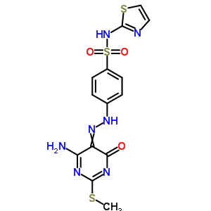 17174-60-6  4-{2-[6-amino-2-(methylsulfanyl)-4-oxopyrimidin-5(4H)-ylidene]hydrazino}-N-1,3-thiazol-2-ylbenzenesulfonamide