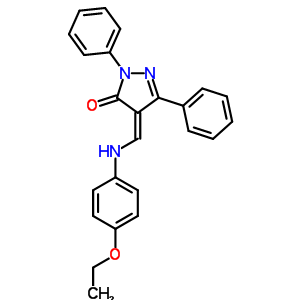 24664-63-9  (4Z)-4-{[(4-ethoxyphenyl)amino]methylidene}-2,5-diphenyl-2,4-dihydro-3H-pyrazol-3-one