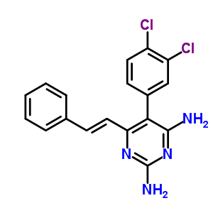 25095-29-8  5-(3,4-dichlorophenyl)-6-[(E)-2-phenylethenyl]pyrimidine-2,4-diamine