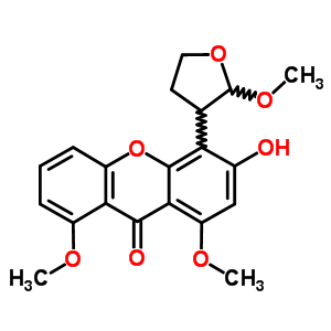 31470-76-5  3-hydroxy-1,8-dimethoxy-4-(2-methoxytetrahydrofuran-3-yl)-9H-xanthen-9-one