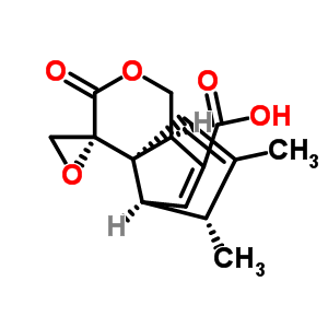 31501-48-1  (2R,4a'S,7'R,7a'R,9a'R)-6',7'-dimethyl-3'-oxo-1',7',7a',9a'-tetrahydrospiro[oxirane-2,4'-pentaleno[1,6a-c]pyran]-9'-carboxylic acid