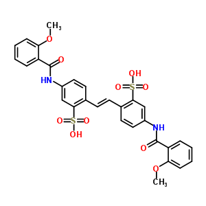 31767-52-9  2,2'-(E)-ethene-1,2-diylbis(5-{[(2-methoxyphenyl)carbonyl]amino}benzenesulfonic acid)