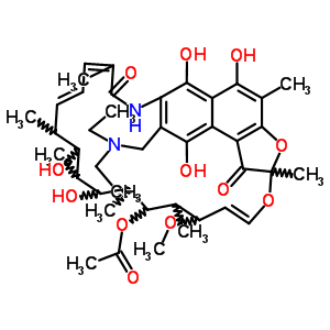 4075-41-6  (14E,24E)-8-[(diethylamino)methyl]-5,6,9,17,19-pentahydroxy-23-methoxy-2,4,12,16,18,20,22-heptamethyl-1,11-dioxo-1,2-dihydro-2,7-(epoxypentadeca[1,11,13]trienoimino)naphtho[2,1-b]furan-21-yl acetate