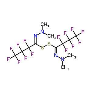 4454-59-5  (2Z)-2-(2,2,3,3,4,4,4-heptafluoro-1-{[(1E)-2,2,3,3,4,4,4-heptafluoro-N,N-dimethylbutanehydrazonoyl]disulfanyl}butylidene)-1,1-dimethylhydrazine