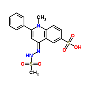 50380-19-3  (4E)-1-methyl-4-[(methylsulfonyl)hydrazono]-2-phenyl-1,4-dihydroquinoline-6-sulfonic acid