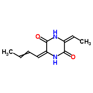 51239-91-9  (3E,6E)-3-but-2-en-1-ylidene-6-ethylidenepiperazine-2,5-dione