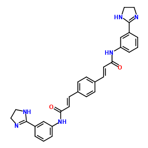 5300-63-0  (2E,2'E)-3,3'-benzene-1,4-diylbis{N-[3-(4,5-dihydro-1H-imidazol-2-yl)phenyl]prop-2-enamide}