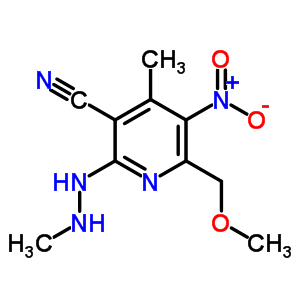 55764-52-8  6-(methoxymethyl)-4-methyl-2-(2-methylhydrazino)-5-nitropyridine-3-carbonitrile
